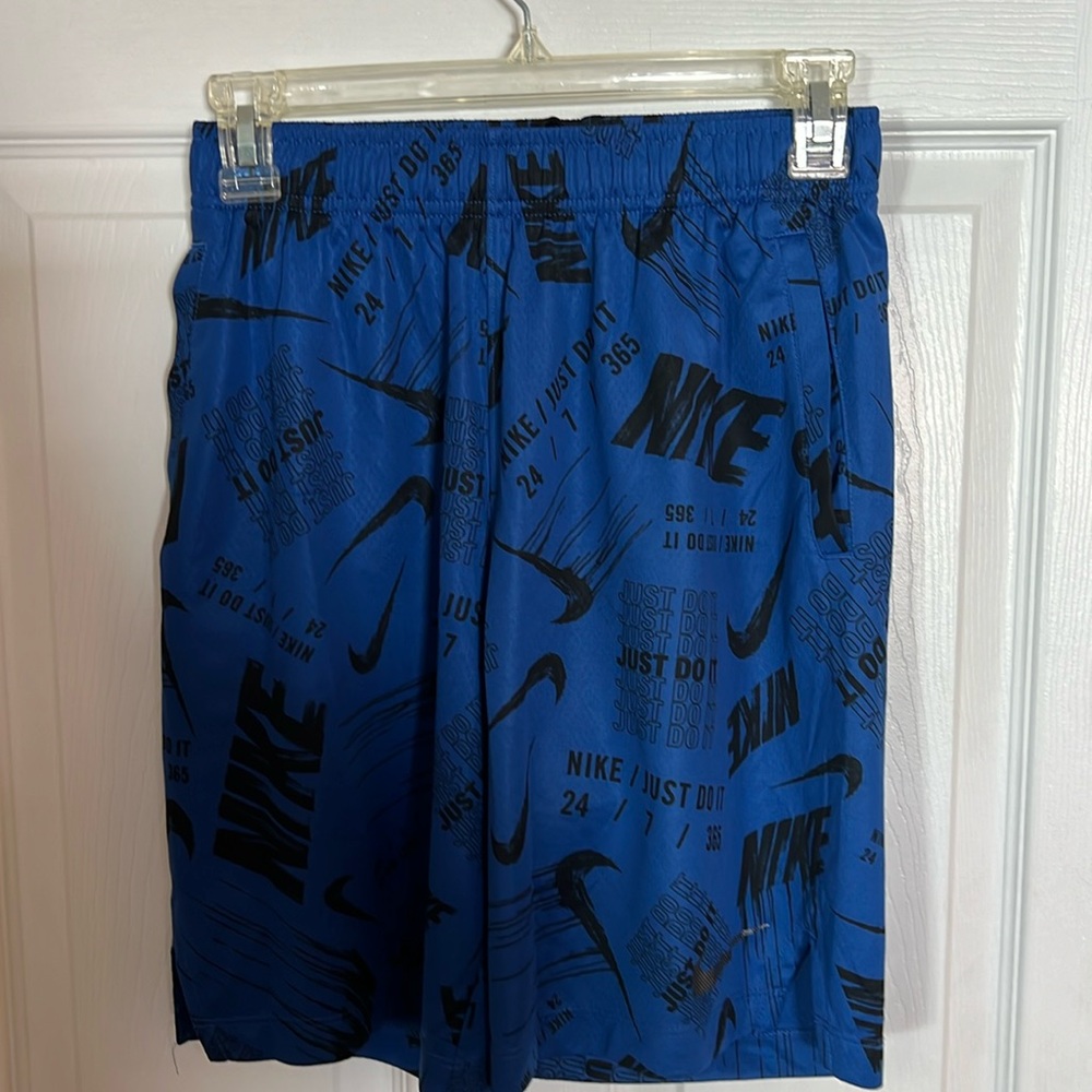 Nike Boys Shorts Size L Blue and Black